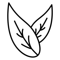 Illustration of Leaves design Line Icon