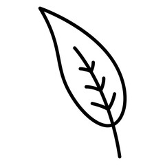 Illustration of Leaf design Line Icon