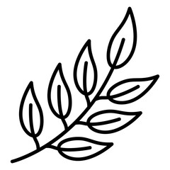 Illustration of Branch Leaves design Line Icon