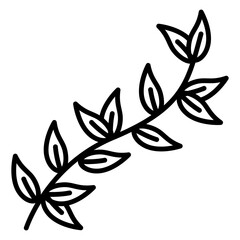 Illustration of Branch Leaves design Line Icon