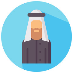 arab man avatar vector icon
