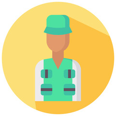fisher avatar vector icon