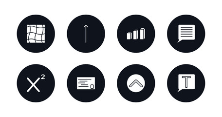 symbol for mobile filled icons set. filled icons such as mesh, slim up, 3d bars, text in, superscript, postal, top button, text box vector.