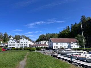Fototapeta premium Alvøen Gamle Papirfabrikk Old Paper Factory Bergen Norway