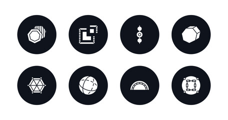 symbol for mobile filled icons set. filled icons such as background, segment, center alignment, perspective, star of six points, sphere, semicircle, constraint vector.