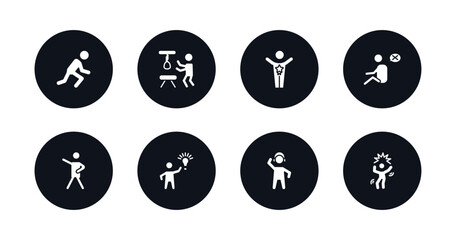 symbol for mobile filled icons set. filled icons such as ready human, hopeless human, special human, helpless grateful inspired amused crazy vector.