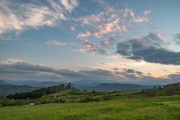 Molise, Italy. Spectacular spring panorama.