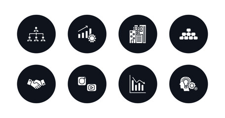 symbol for mobile filled icons set. filled icons such as organization, productivity, buildings, hierarchical structure, deal, social media, bar chart, thinking vector.