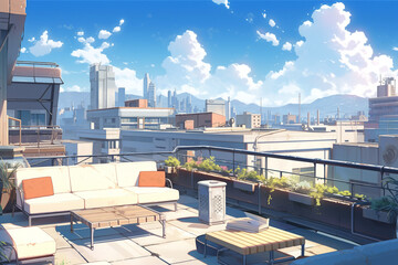 繊細で芸術的な家や室内系背景のイラスト(AI generated image)