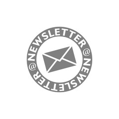 Newsletter icon isolated on transparent background