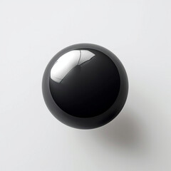 Black ball isolated in white
