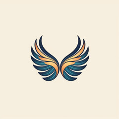 Obraz premium Simple wings logo