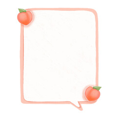 Peachy speech bubble, message box