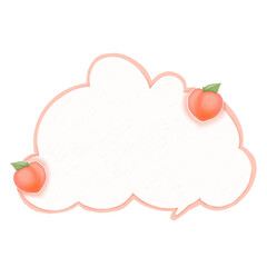 Peachy speech bubble, message box