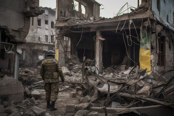 War's destruction in Ukraine