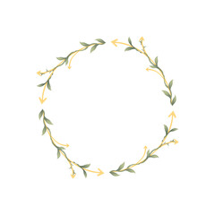 Arrow circle floral paint