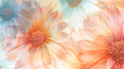 daisies background nature graphics, flower nature ornament. generative ai