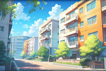 繊細で芸術的な家や室内系背景のイラスト(AI generated image)