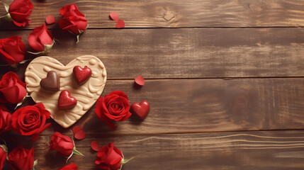 Valentine's Day chocolate and roses picture
