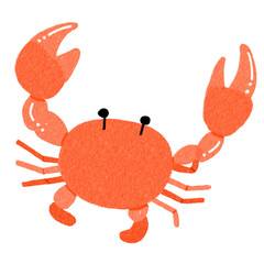 Seafood Crab Decorative Doodles Hand Drawn Illustration