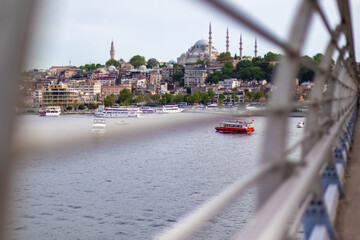 View to Istanbul from Halic Bridge