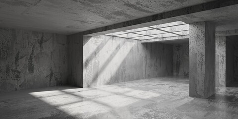 Abstract architecture interior background. Modern concrete room