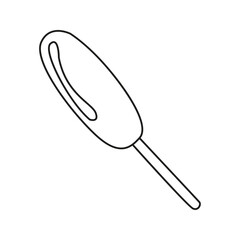 Vector illustration of a corn dog, in doodle style