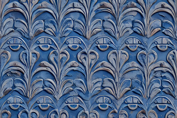 abstract decorative relief navy blue stucco wall texture HD