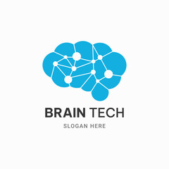BRAIN TECH LOGO VECTOR ILLUSTRATION