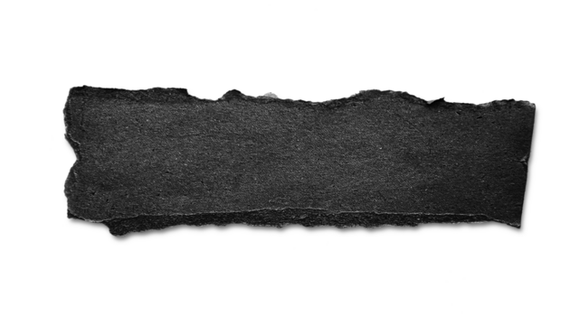 black paper ripped message torn