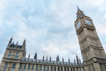 Big Ben, the Great Bell of the Great Clock of Westminster, at the north end of the Palace of...