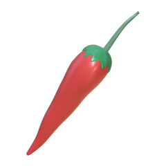 3D Red chilli