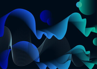 fala, ilustracja, gradient, ruch, abstrakcja, przejście kolor , ciemne, wave, illustration, gradient, movement, abstract, color transition , dark, © Wiktoria