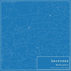 Obraz premium Blueprint US city map of Lacrosse, Washington.