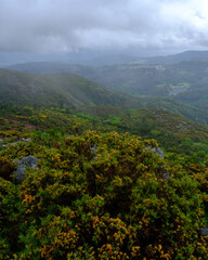 Serra da Freita on a cloudy day, Portugal - 2023.