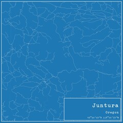 Blueprint US city map of Juntura, Oregon.