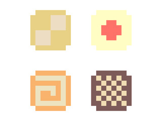アソートクッキーのレトロなドット絵