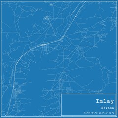 Blueprint US city map of Imlay, Nevada.