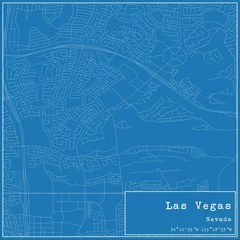 Fotobehang Blueprint US city map of Las Vegas, Nevada. © Rezona