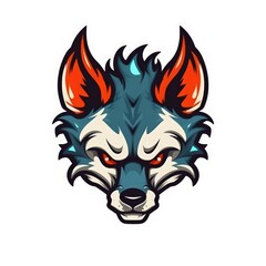 Fototapeta na wymiar Fierce Hyena Esports Logo on White Background. Generative AI
