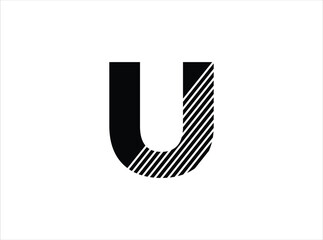 Letter U - vector logo concept illustration. Letter U logotype. Abstract logo. Vector logo template. Design element, Vector Illustration Of Abstract Icons Based On The Letter u . © Md