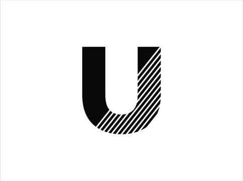 Letter U - vector logo concept illustration. Letter U logotype. Abstract logo. Vector logo template. Design element, Vector Illustration Of Abstract Icons Based On The Letter u .