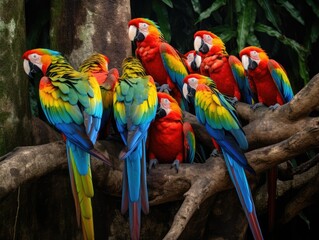 Macaw Rainbow - AI Generated