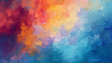 Obraz na płótnie Canvas oil paints on canvas multicolored background gradient. Generative AI