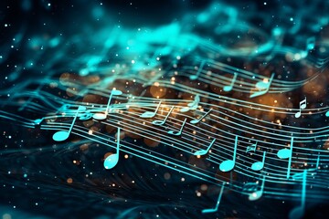 Illustration Musical Note With Multiple