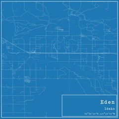 Blueprint US city map of Eden, Idaho.