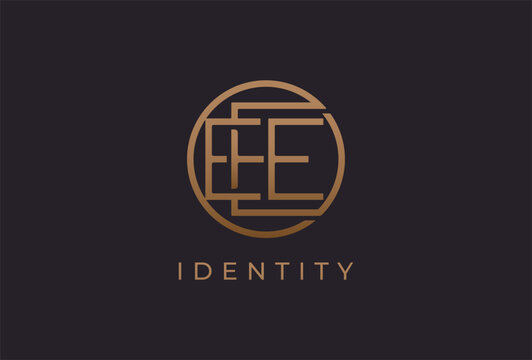 Abstract initial letter EEE logo,usable for branding and business logos, Flat Logo Design Template, vector illustration