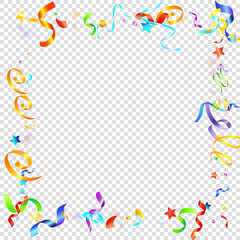 ribbon serpentine tinsel red spiral color curly