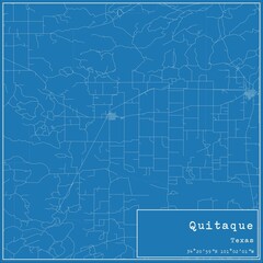 Blueprint US city map of Quitaque, Texas.