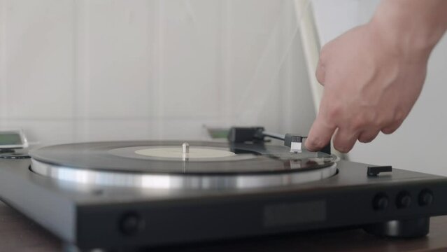turntable with vinyl record